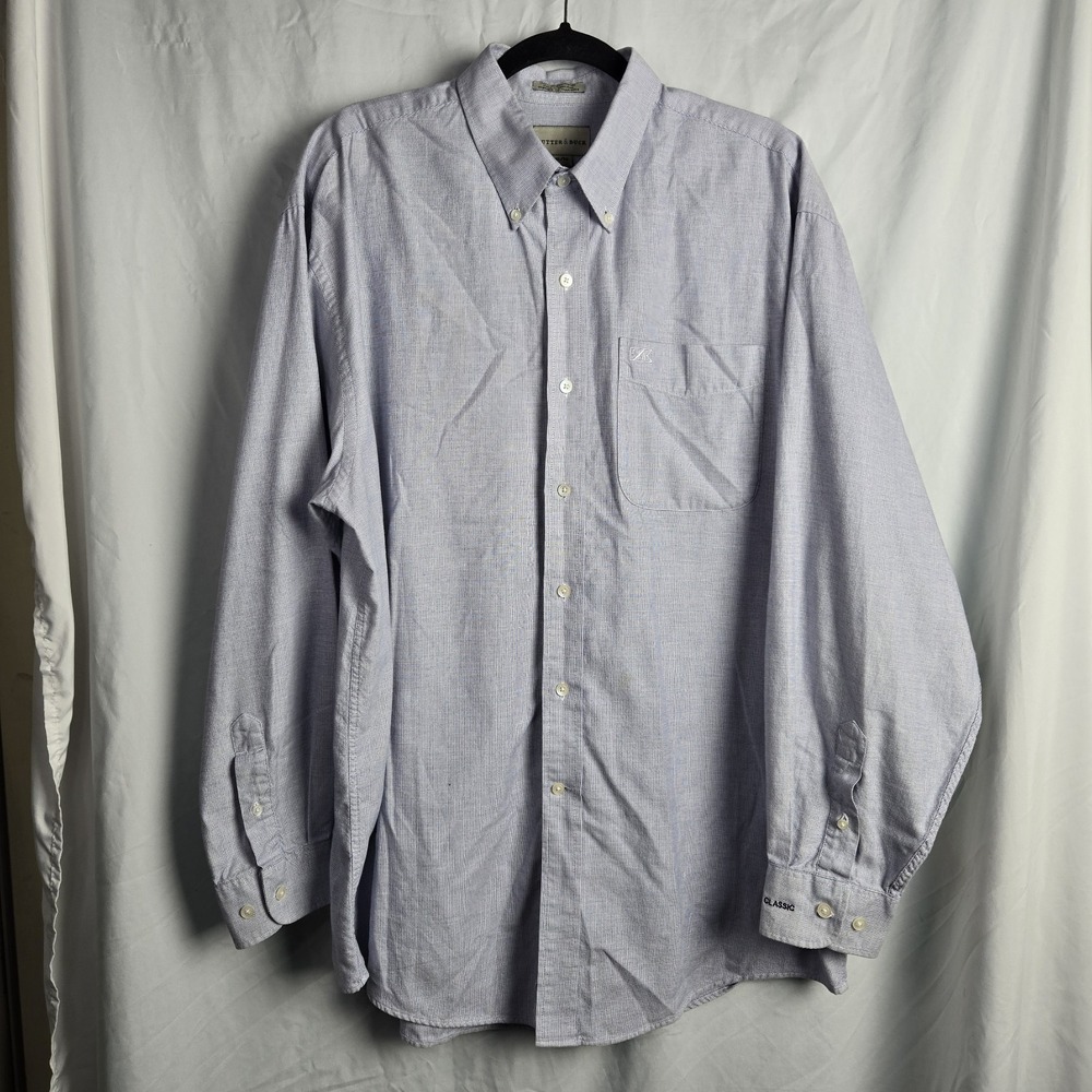 Cutter & Buck Check Button Up Blue Honda Classic Men's XL Preppy‎ Golf Classic